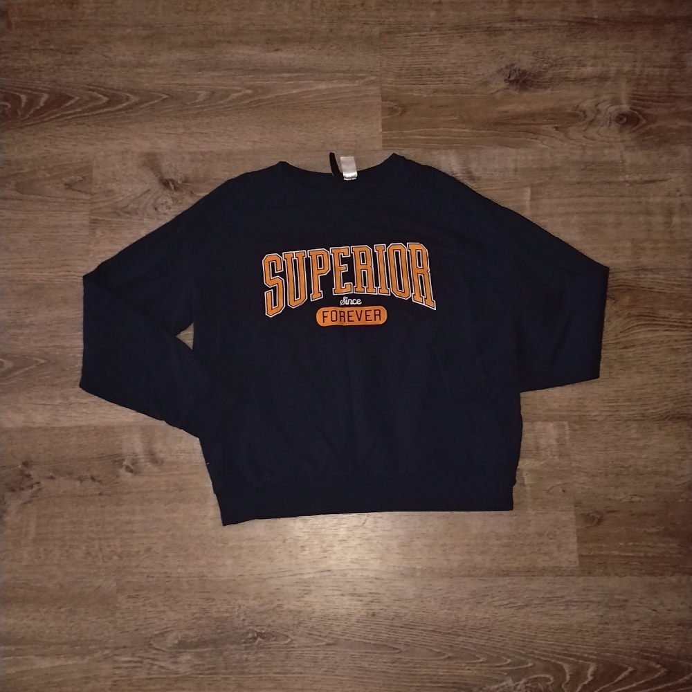 Navy Blue "Superior Forever" DIVIDED Crewneck Sweatshirt - Size M